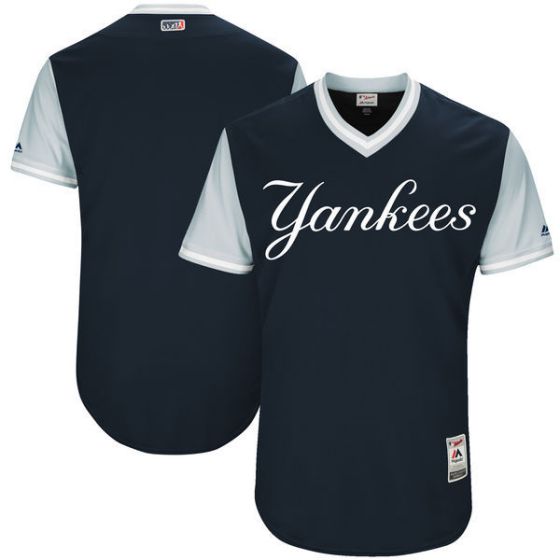 Men New York Yankees Blank Blue New Rush Limited MLB Jerseys->new york yankees->MLB Jersey